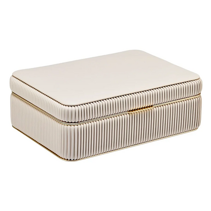 WOLF 1834 - Bella Medium Schmuckschatulle Luxus Schmuckbox aus veganem Leder mit goldener Hardware und abnehmbaren Schmucktabletts sicher im Juwelier Tirol Shop online kaufen