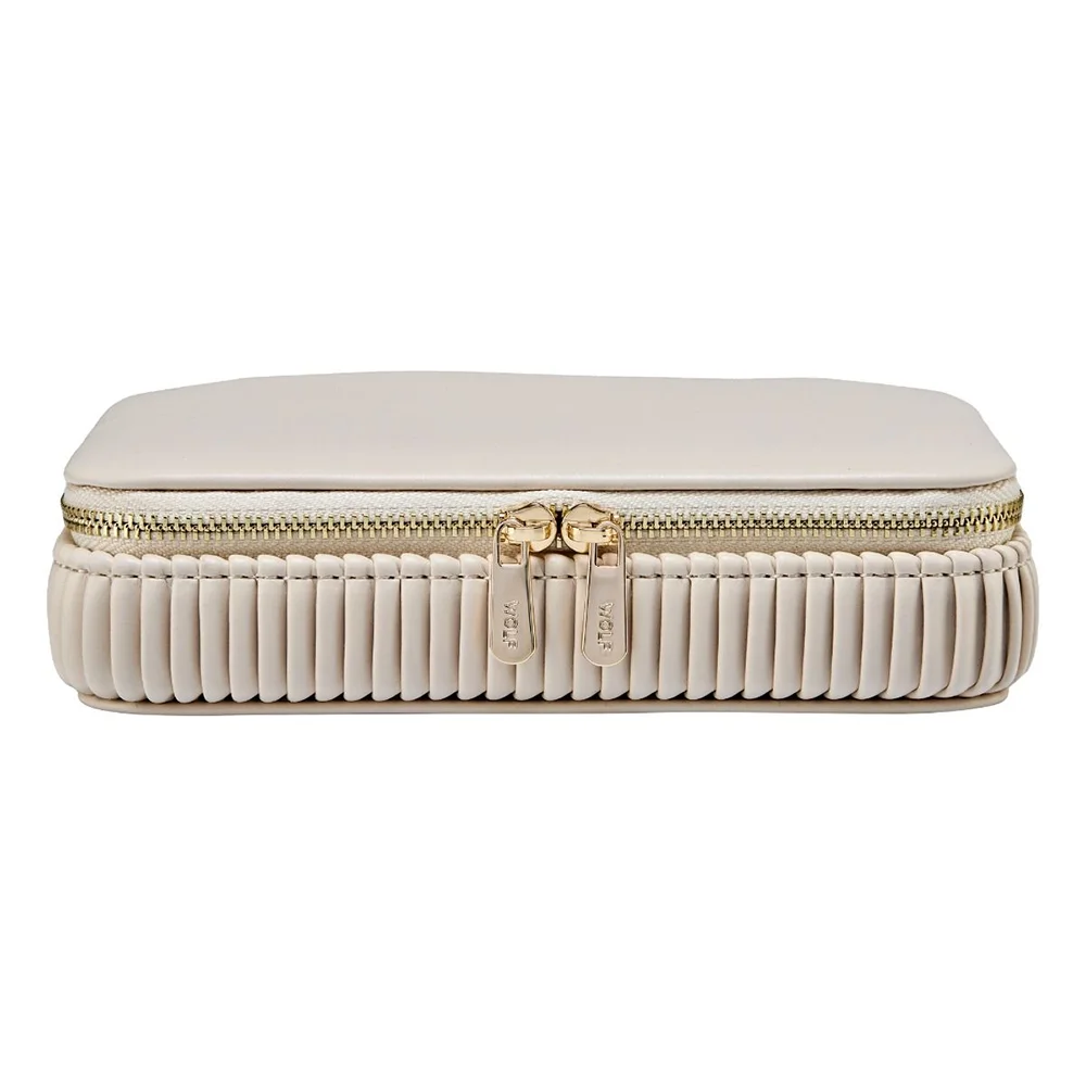 Bella Reißverschlusstasche Beige 16,5x10,2x4,4 cm mit LusterLoc™ und 3 Schmuckfächern Juwelier Schroll Kitzbühel