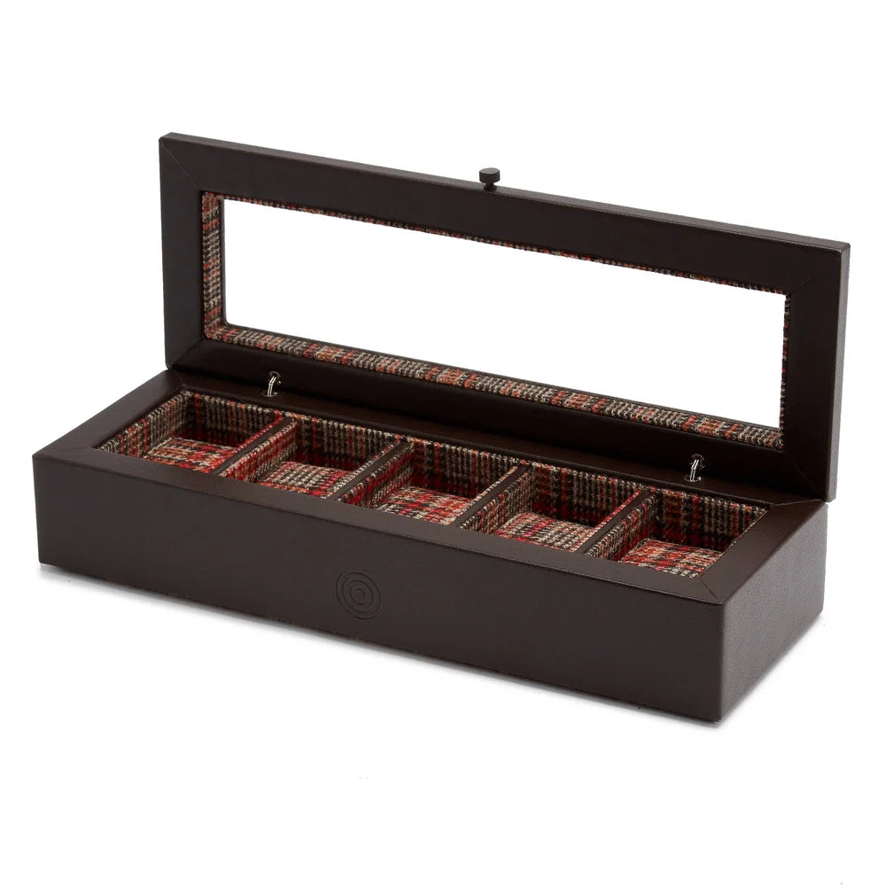 WOLF x WM Brown 5-teilige Uhrenbox braun