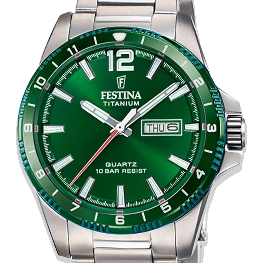 Festina Herren F20698/3 Grün Titan Armband