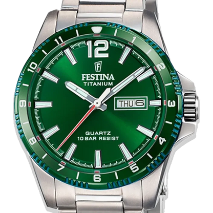 Festina Herren F20698/3 Grün Titan Armband