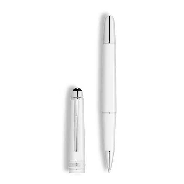 Exklusives Geschenk: Montblanc Meisterstück Rollerball Weiß Platin