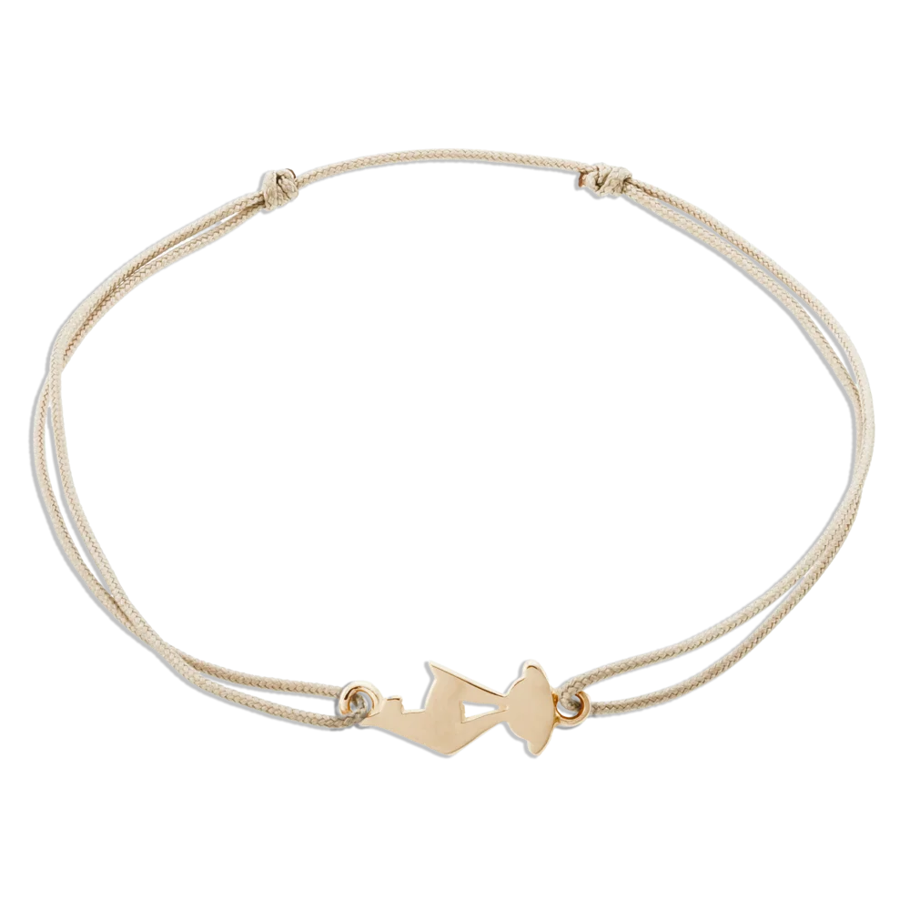 KitzSpirit© beiges Armband • KB-Gams Gelbgold • optional Brillant