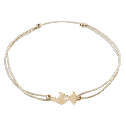 KitzSpirit© beiges Armband • KB-Gams Gelbgold • optional Brillant