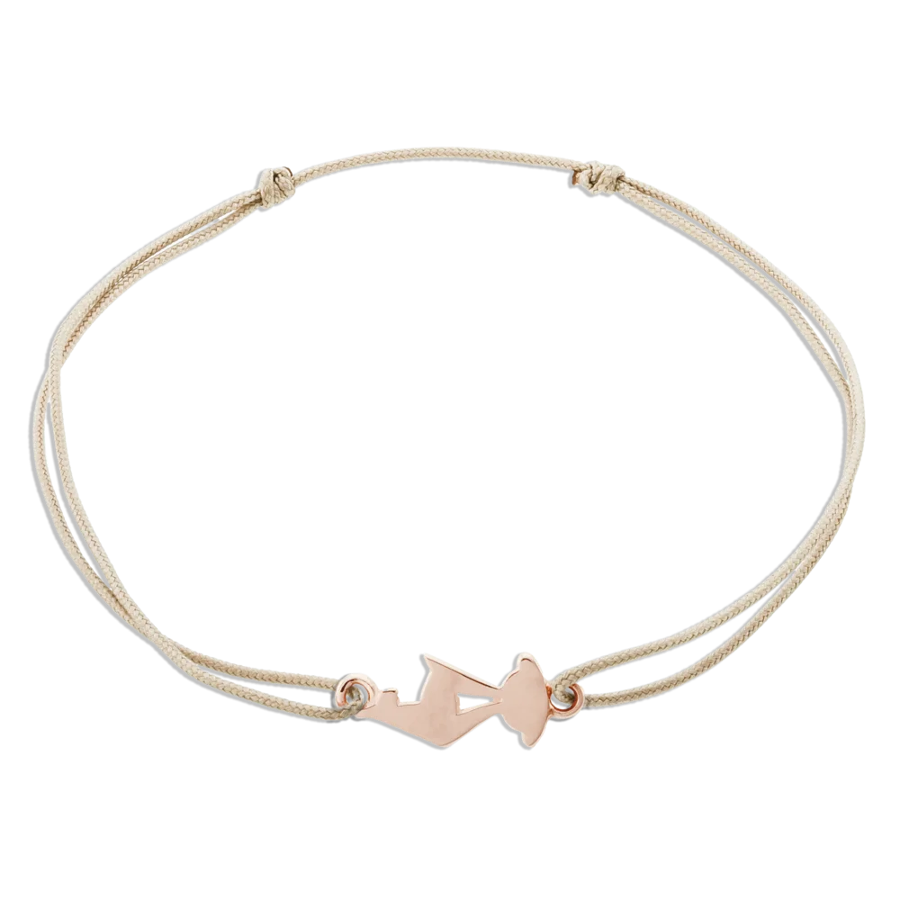 KitzSpirit© beiges Armband • KB-Gams Roségold • optional Brillant