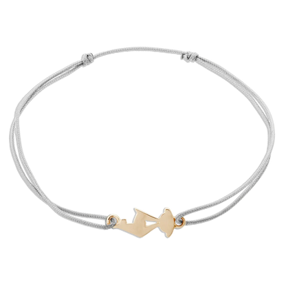 KitzSpirit© graues Armband • KB-Gams Gelbgold • optional Brillant