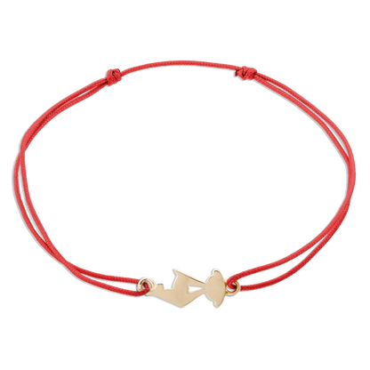 KitzSpirit© rotes Armband • KB-Gams Gelbgold • optional Brillant