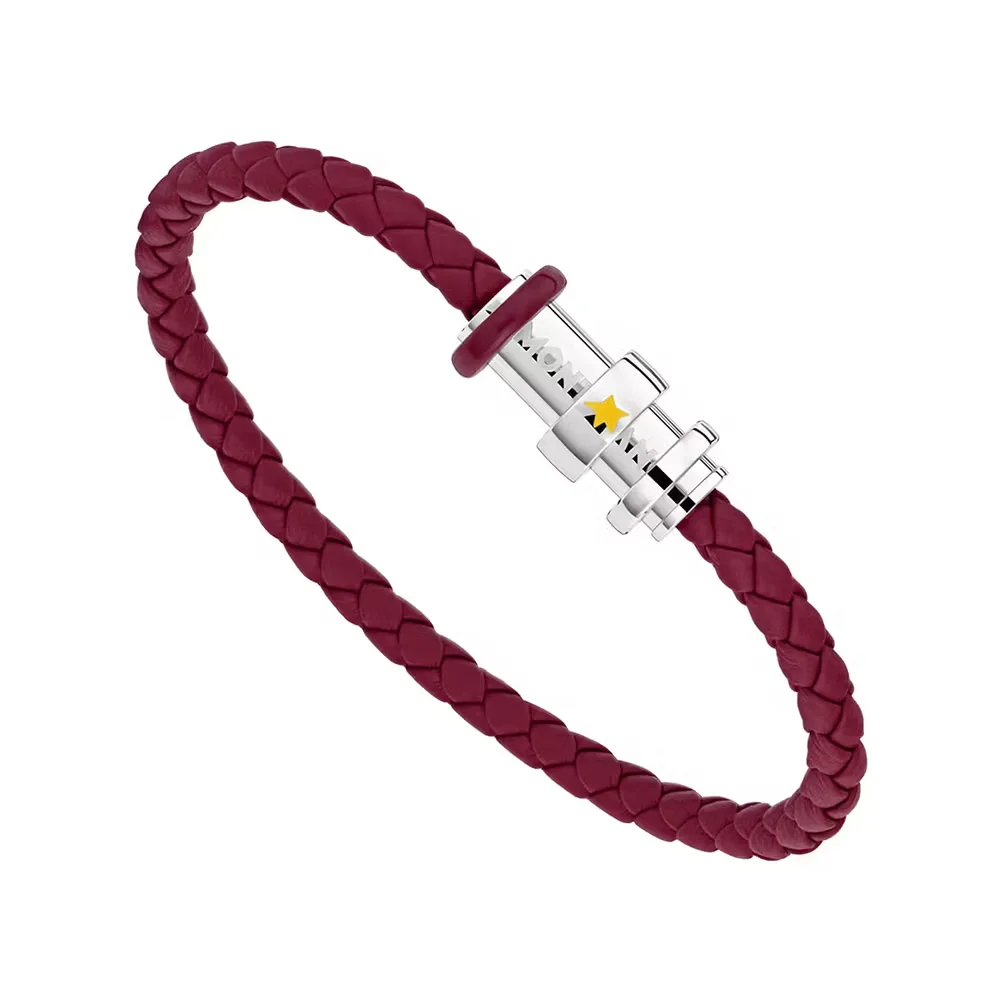 Bordeauxfarbenes Montblanc Lederarmband für anspruchsvolle Luxuslooks