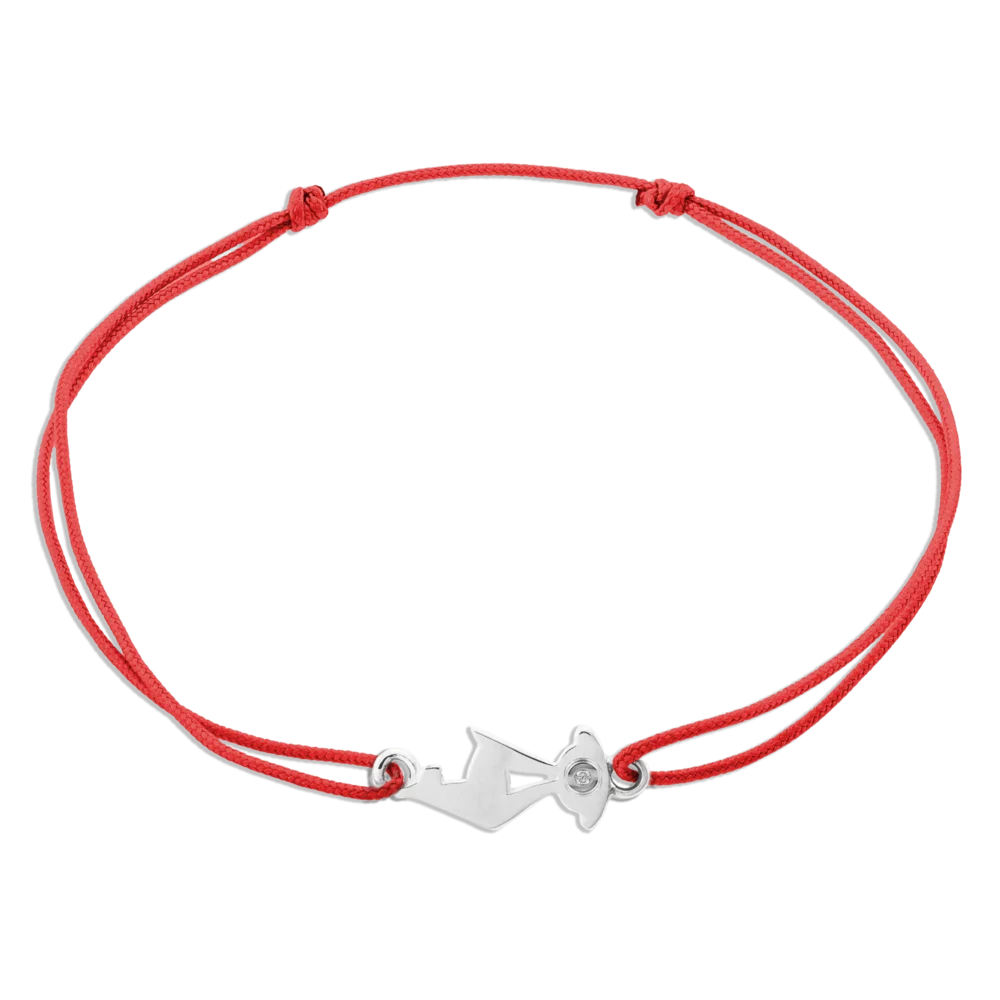 KitzSpirit© rotes Armband • KB-Gams Weißgold • optional Brillant