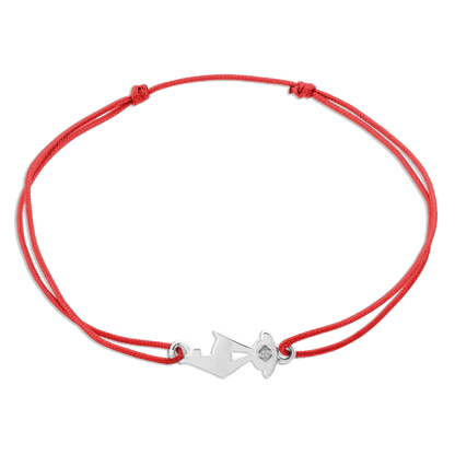 KitzSpirit© rotes Armband • KB-Gams Weißgold • optional Brillant