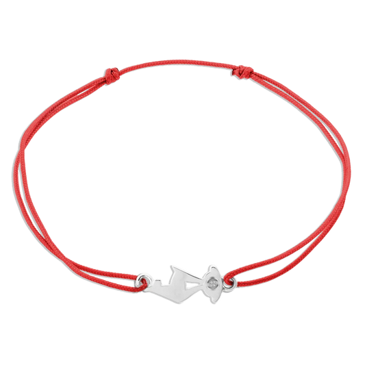 KitzSpirit© rotes Armband • KB-Gams Weißgold • optional Brillant