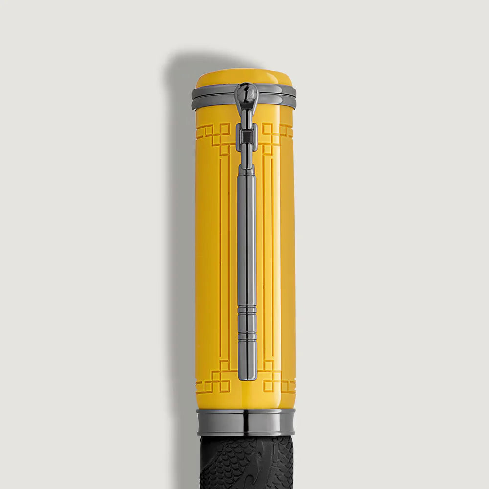 Gelbe Edelharz Kappe mit besonderem Muster der Bruce Lee Special Edition