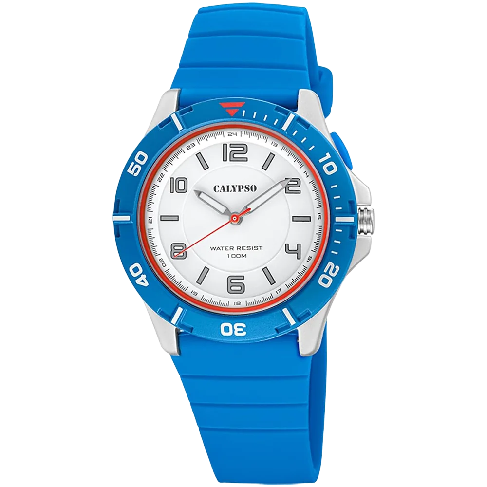 Calypso Herrenuhr mit blauem Kautschukarmband bei Juwelier Schroll