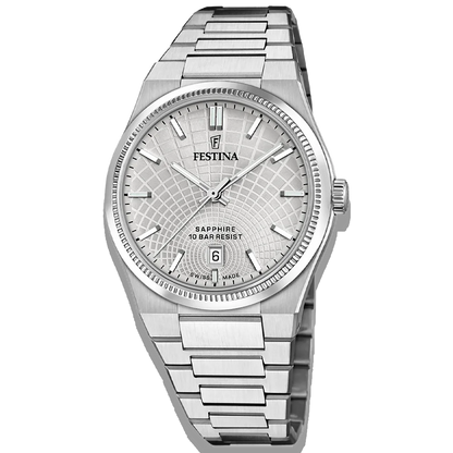 Festina Herrenuhr Swiss Made Rivé F20051/2 silberfarben