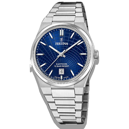 Festina Herrenuhr Swiss Made Rivé F20051/4 Blau