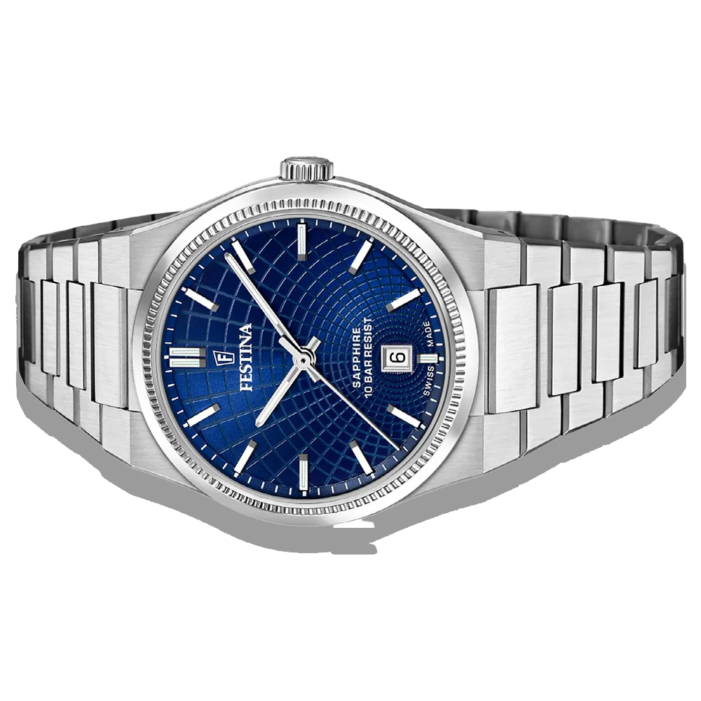 Festina Herrenuhr Swiss Made Rivé F20051/4 Blau