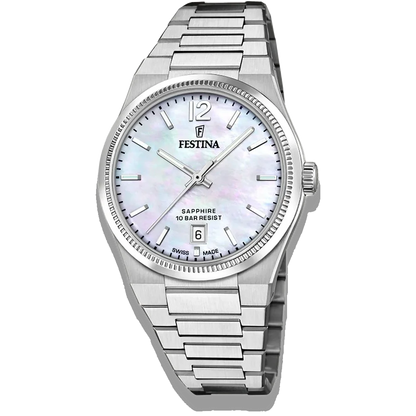 Festina Damenuhr Swiss Made Rivé F20052/1 Perlmutt