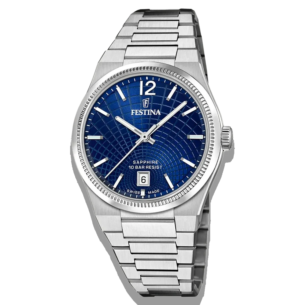 Festina Damenuhr Swiss Made Rivé F20052/7 Blau