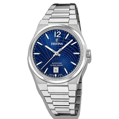 Festina Damenuhr Swiss Made Rivé F20052/7 Blau