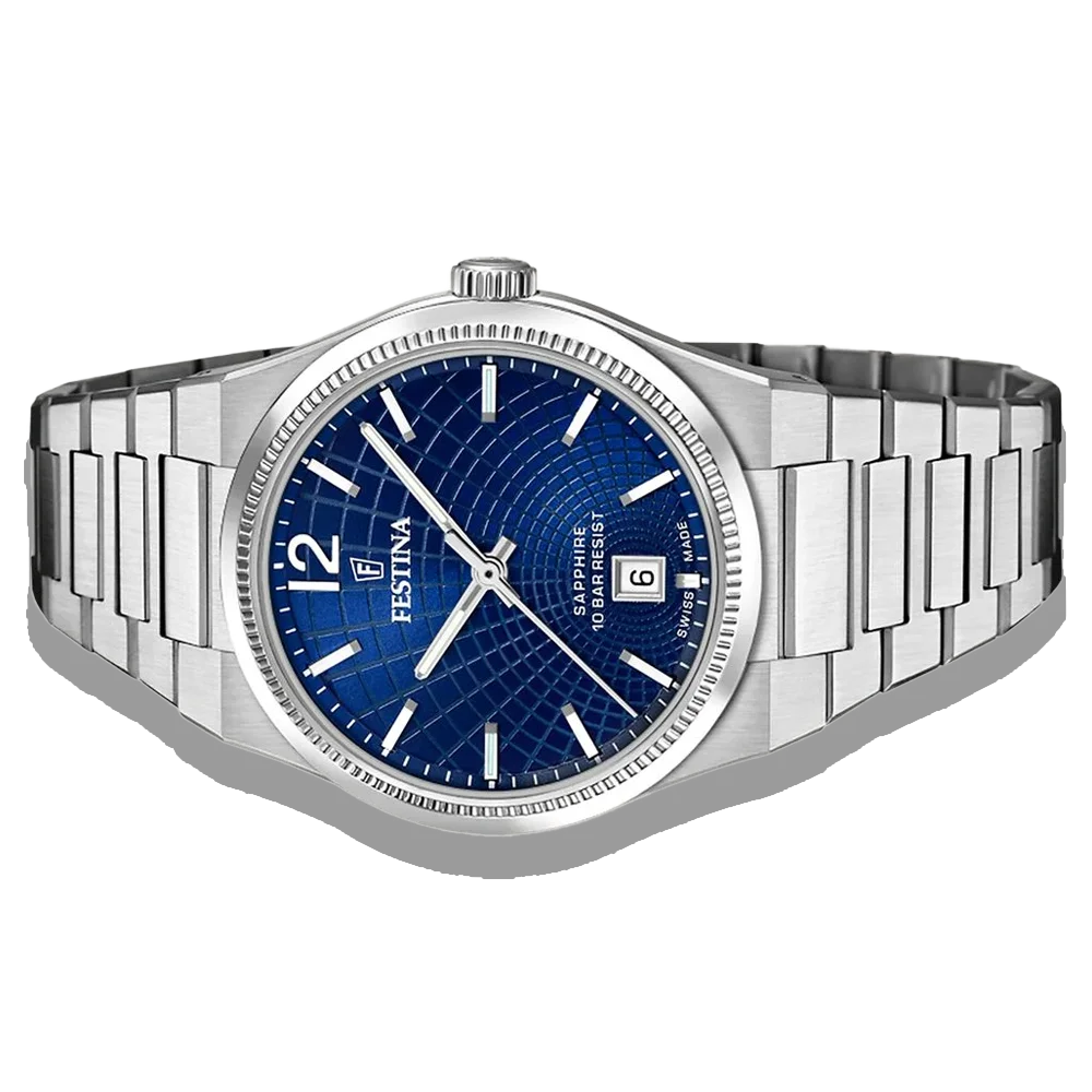 Festina Damenuhr Swiss Made Rivé F20052/7 Blau