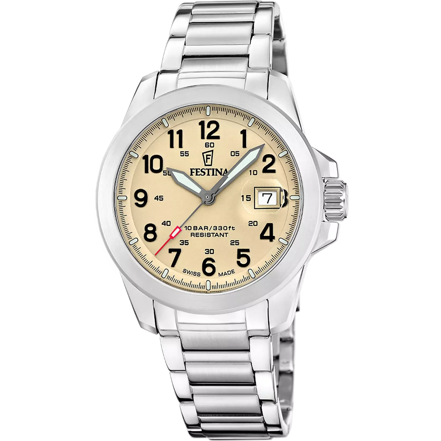 Festina Swiss Made Field F20081/1 mit drei Armbändern Edelstahl Leder NATO exklusiv bei Juwelier Schroll Kitzbühel