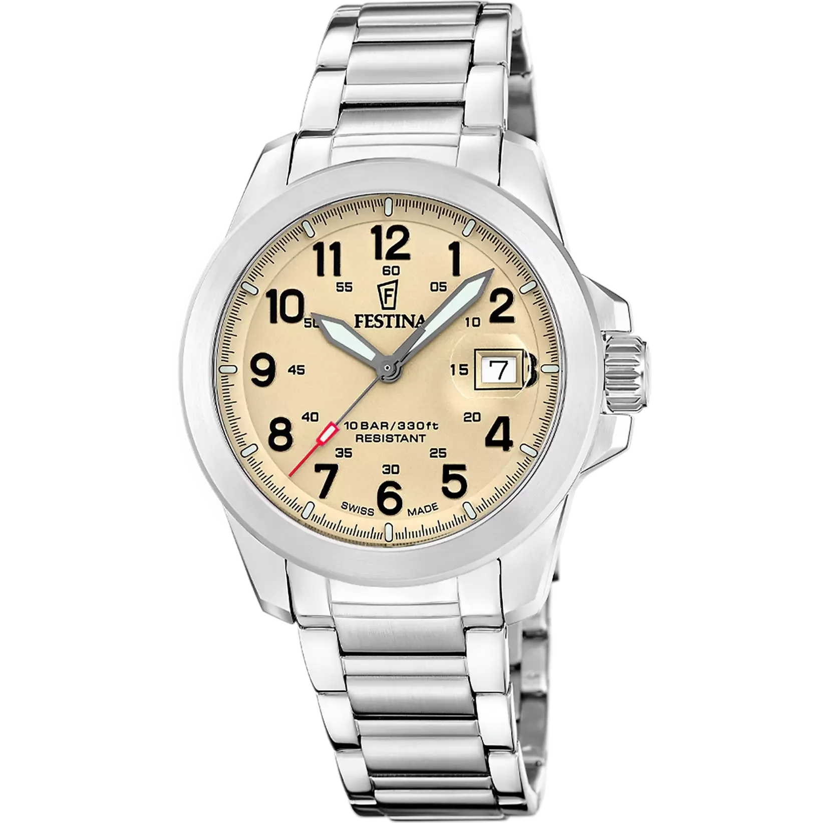 Festina Swiss Made Field F20081/1 mit drei Armbändern Edelstahl Leder NATO exklusiv bei Juwelier Schroll Kitzbühel