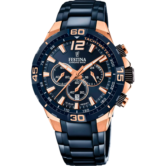 Festina Special Editions F20524/1 blauer Chronograph Herrenuhr mit Edelstahlarmband bei Juwelier Schroll Kitzbühel Tirol