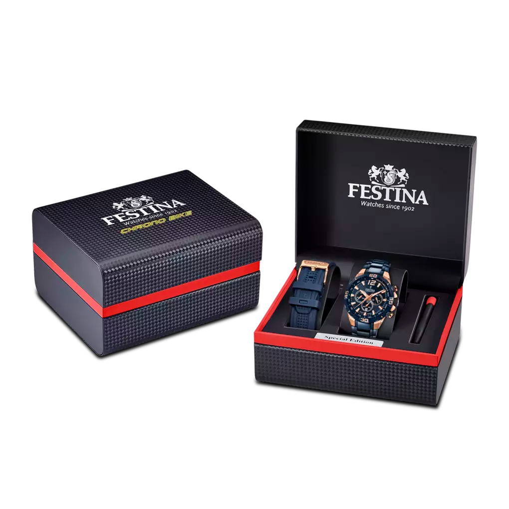 Detailansicht blaues Zifferblatt Festina Herren Chronograph Special Edition online kaufen in Kitzbühel