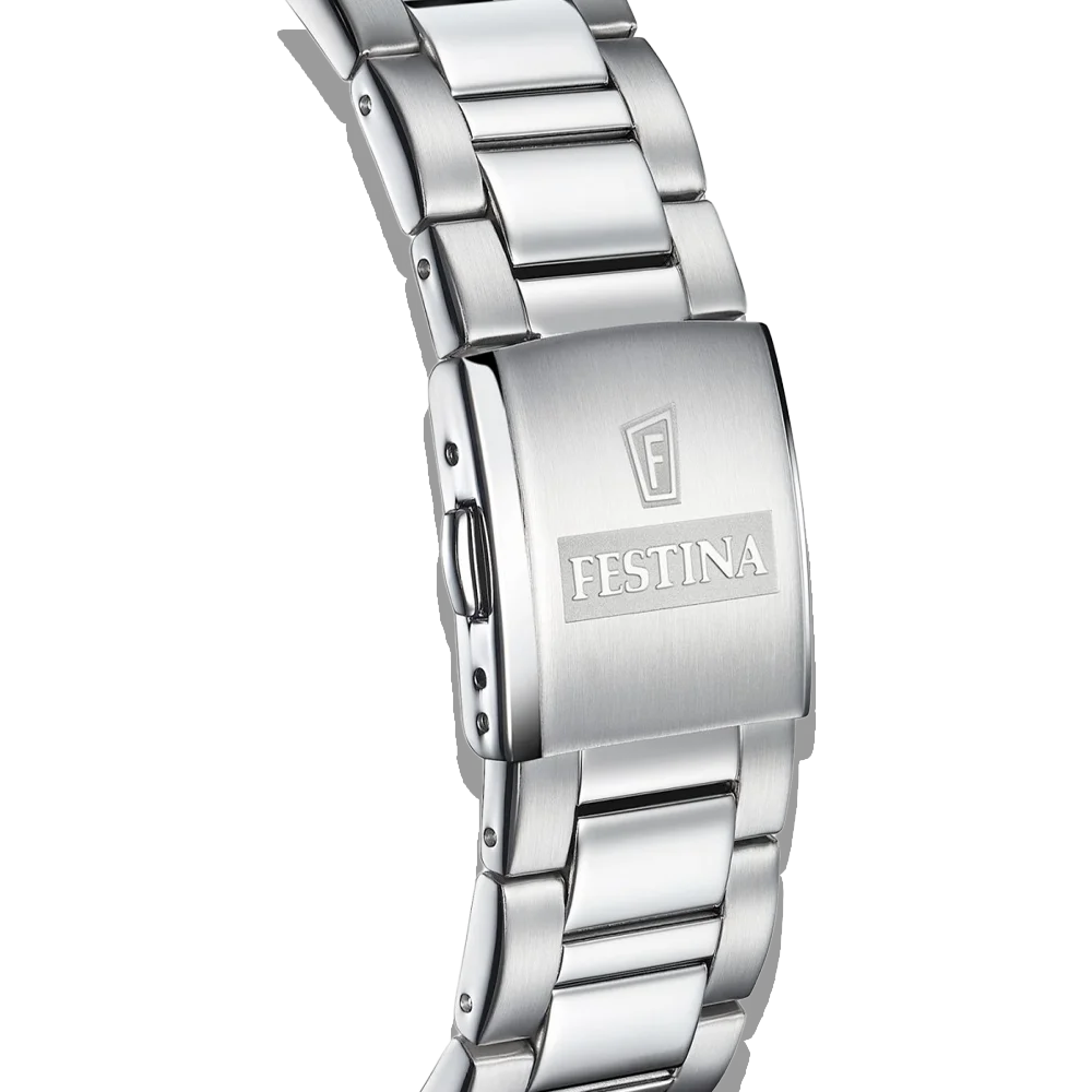 Festina Ceramic Herren F20575/1 Weiß Edelstahlarmband