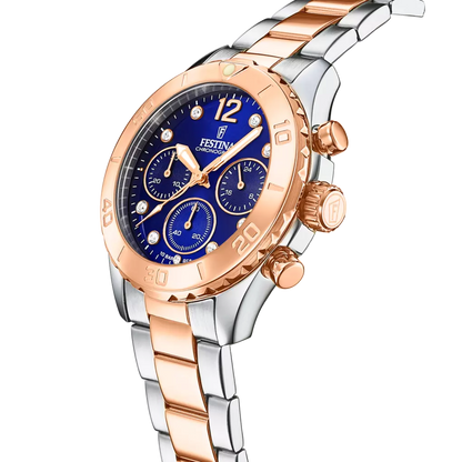 Festina Boyfriend Collection F20605/3 Damenchronograph mit blauem Zifferblatt bei Juwelier Schroll Kitzbühel