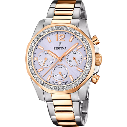 Festina Rainbow Damenchronograph rosa Zifferblatt Edelstahlarmband online sicher kaufen bei Juwelier Schroll Kitzbühel Tirol
