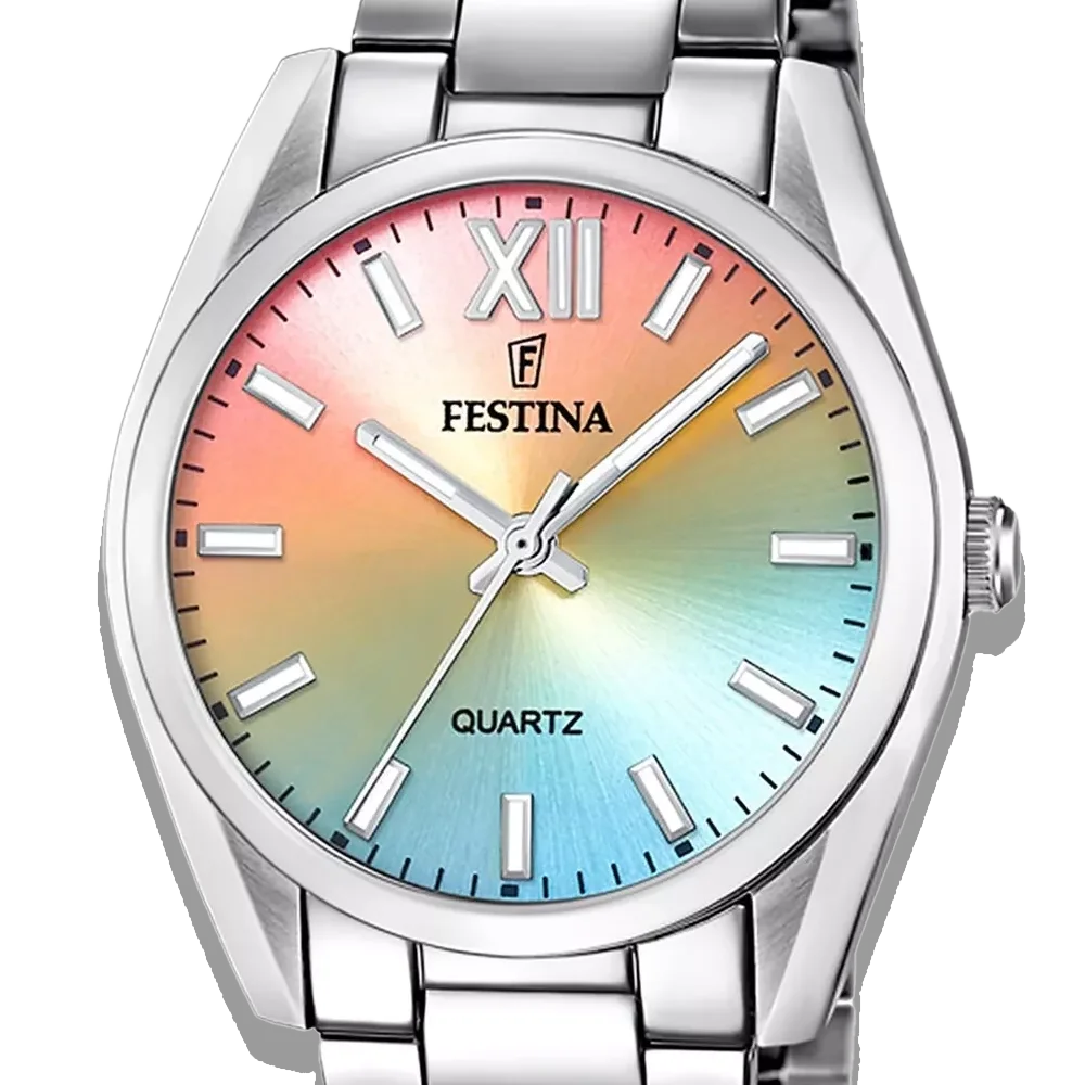 Festina Damen Uhr Boyfriend Alegria F20622/H Multi Color, Edelstahl Armband