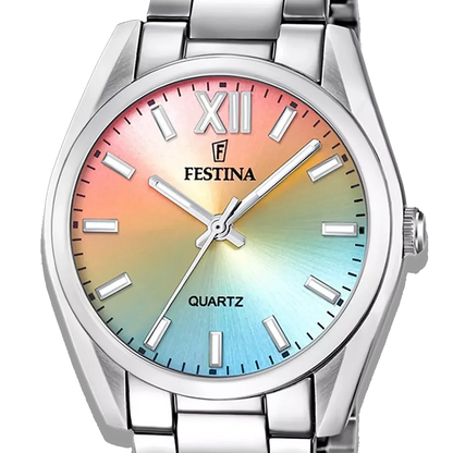 Festina Damen Uhr Boyfriend Alegria F20622/H Multi Color, Edelstahl Armband