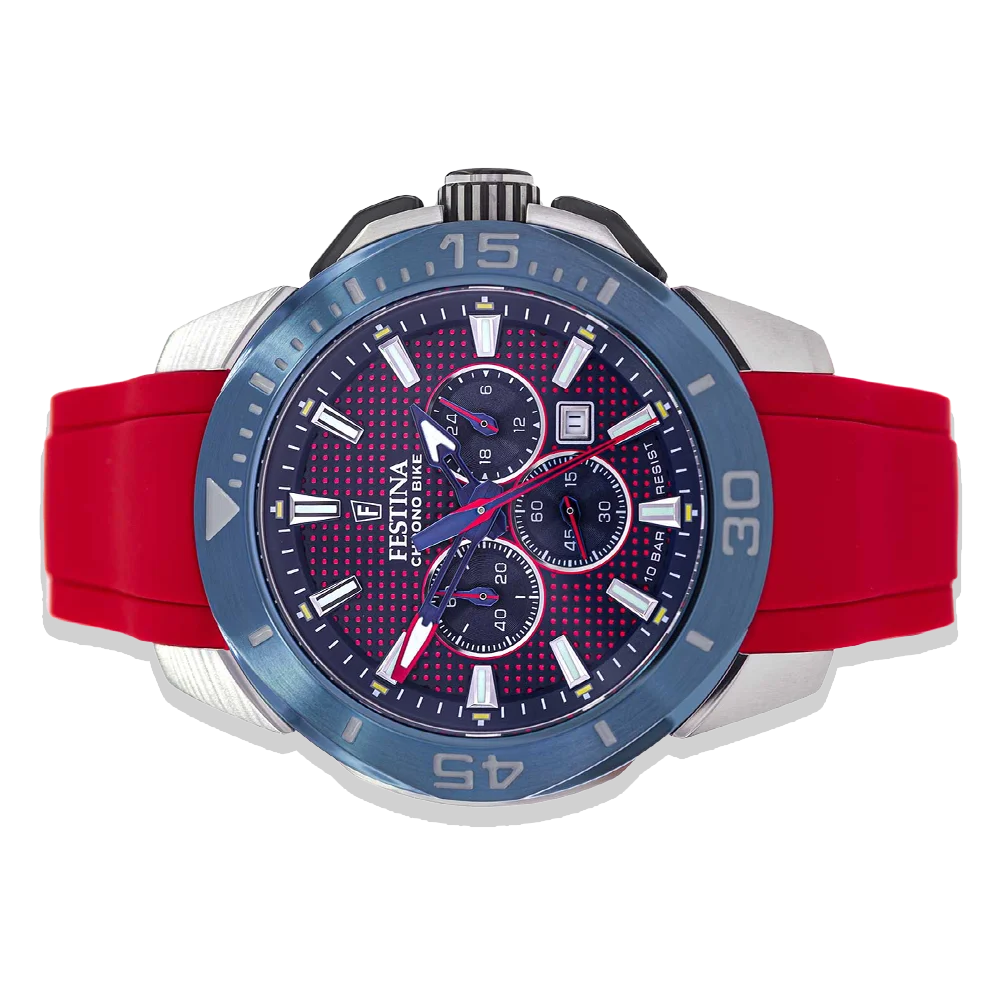 Festina Chrono Bike Herren F20642/2 rotes Silikon Armband