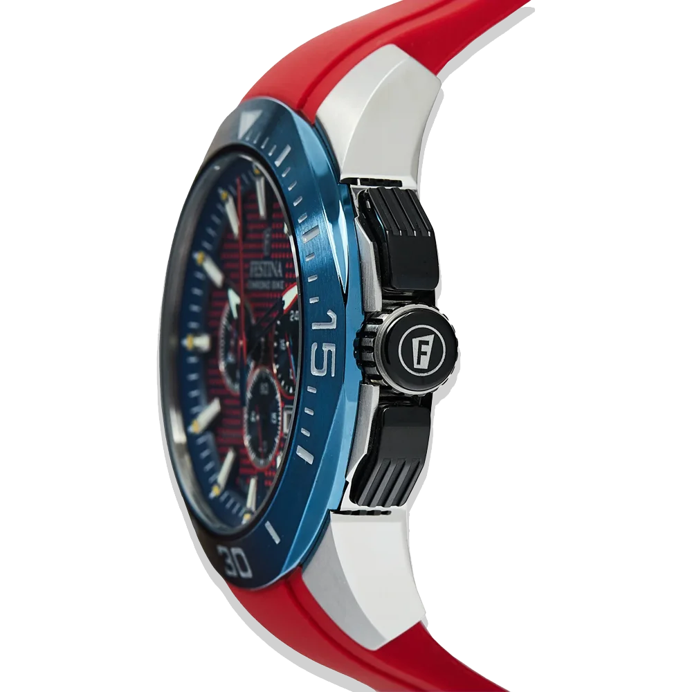 Festina Chrono Bike Herren F20642/2 rotes Silikon Armband