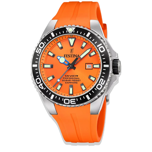 Festina The Originals Herren F20664/4 Oranges Silikon Armband