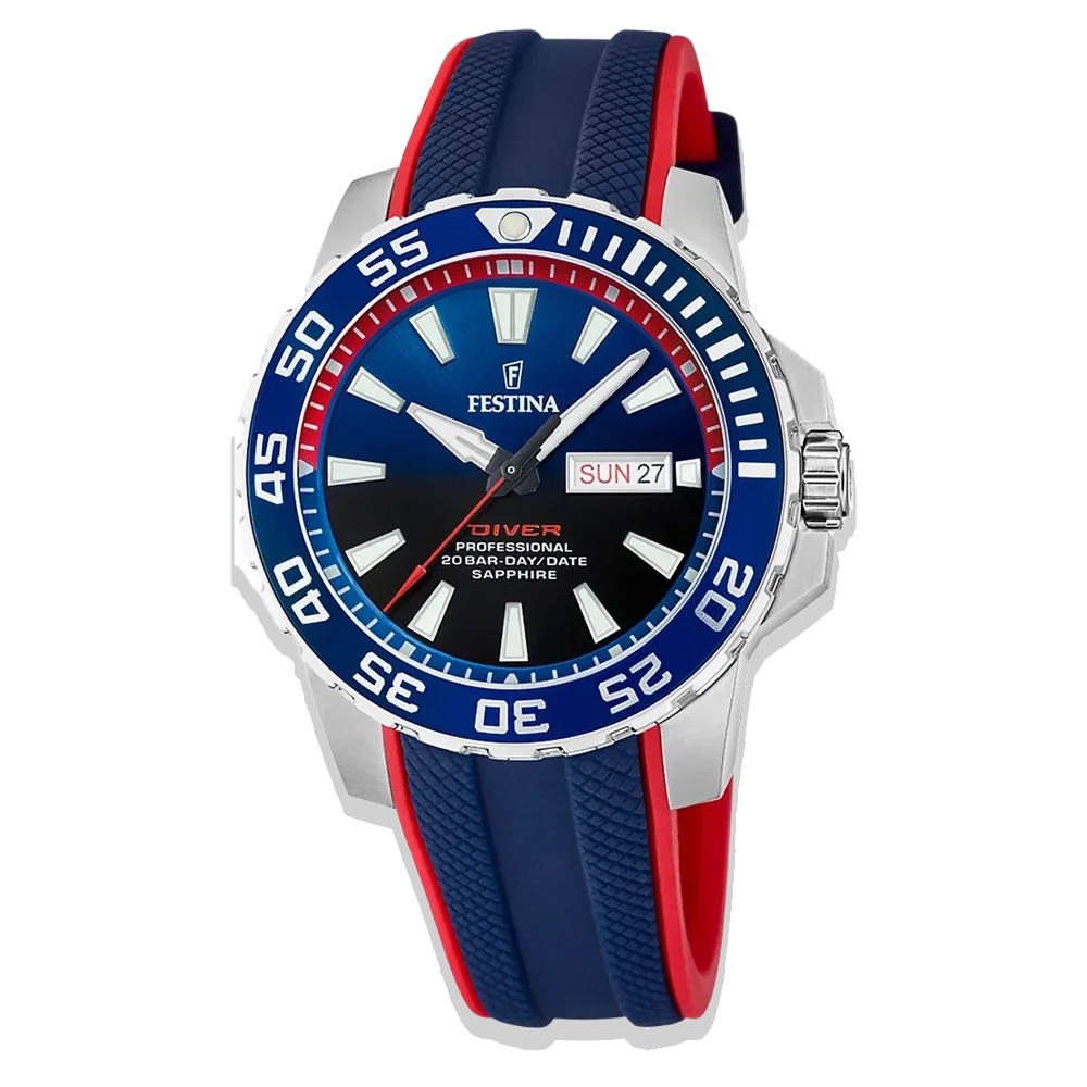 Festina Herren F20662/1 blaues Silikon Armband