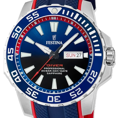 Festina Herren F20662/1 blaues Silikon Armband