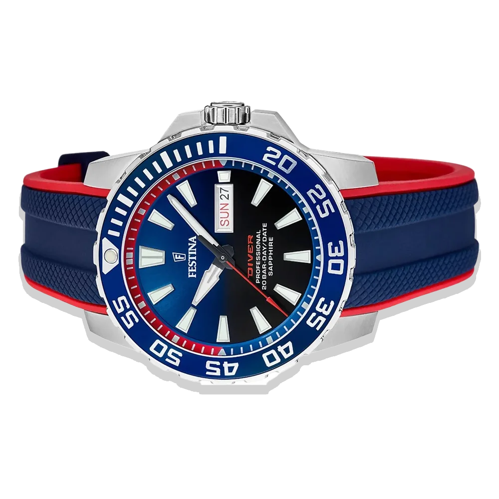 Festina Herren F20662/1 blaues Silikon Armband