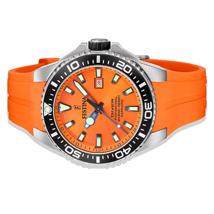 Festina The Originals Herren F20664/4 Oranges Silikon Armband