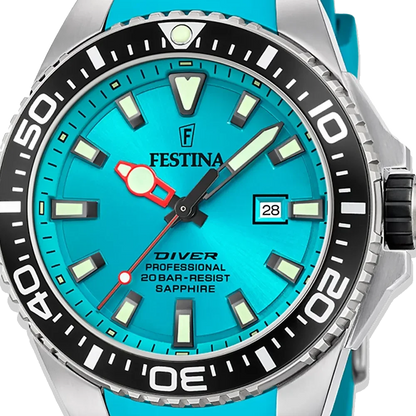 Festina The Originals Herren F20664/5 Hellblaues Silikon Armband