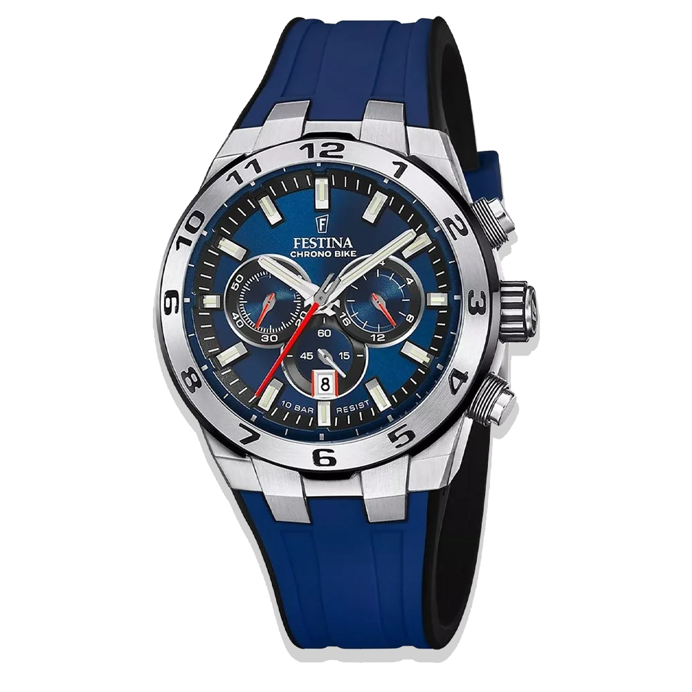 Festina Chrono Bike Herren F20671/1 Blau Silikon Armband