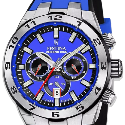 Festina Chrono Bike Herren F20671/3 Hellblaues Silikon Armband