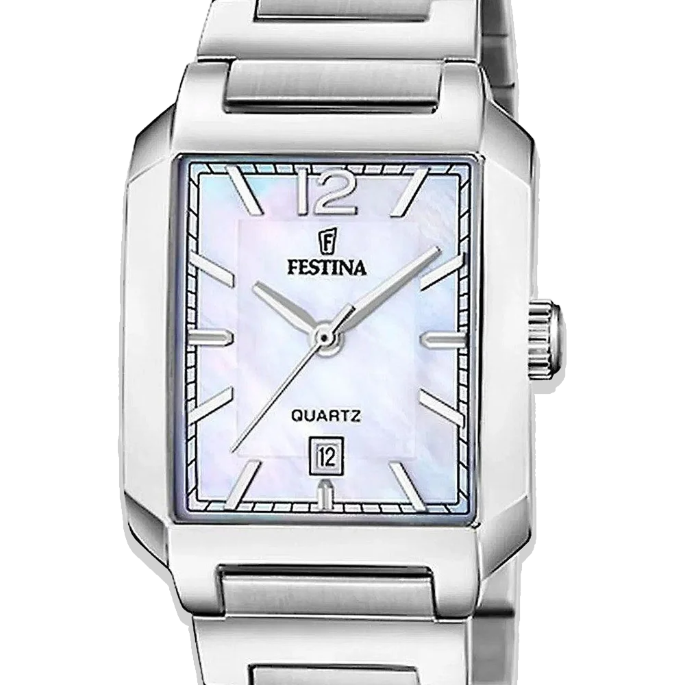 Festina Damen F20679/2 Perlmutt Weiß