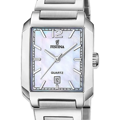 Festina Damen F20679/2 Perlmutt Weiß