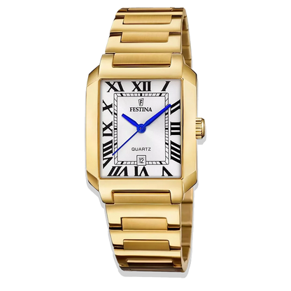 Festina Damen on The Square F20680/1 goldenes Edelstahlarmband