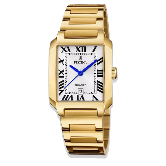 Festina Damen on The Square F20680/1 goldenes Edelstahlarmband