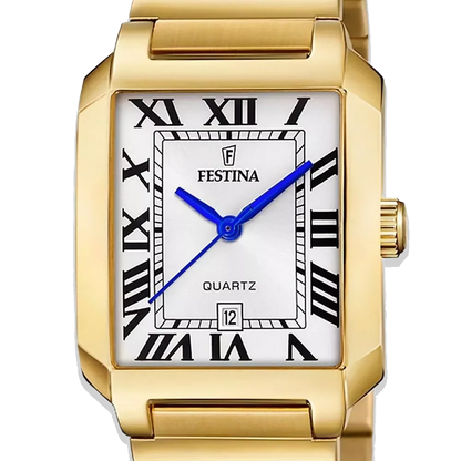 Festina Damen on The Square F20680/1 goldenes Edelstahlarmband