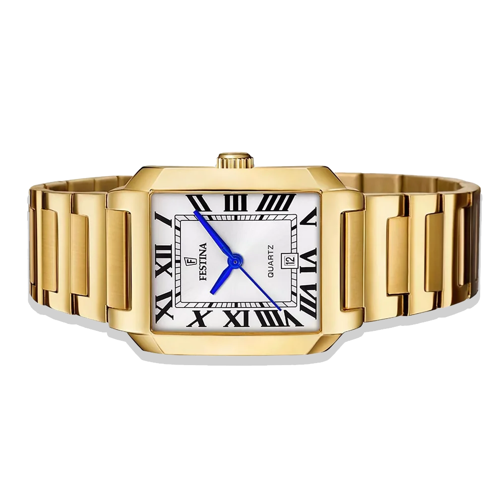 Festina Damen on The Square F20680/1 goldenes Edelstahlarmband