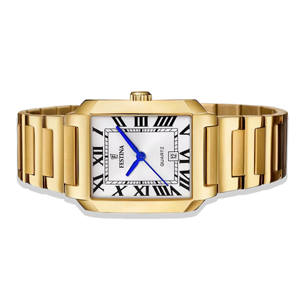 Festina Damen on The Square F20680/1 goldenes Edelstahlarmband